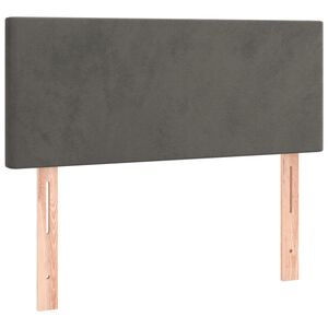 vidaXL Posteljno vzglavje temno sivo 100x5x78/88 cm žamet
