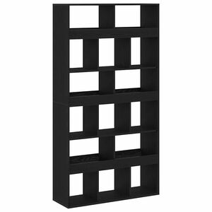 vidaXL Knjigovni omar 2 pcs Črna Orehovina 100 x 33 x 187,5 cm