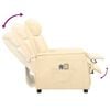 vidaXL Električni masažni naslanjač krem umetno usnje