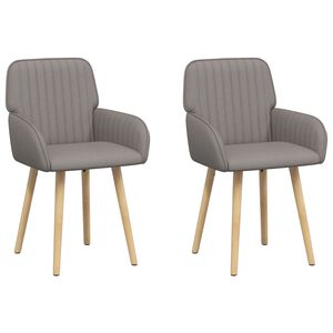 vidaXL Jedilni stoli 2 kos Blago Taupe 56,5 x 50 x 87,5 cm