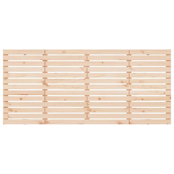 vidaXL Stensko posteljno vzglavje 156x3x91,5 cm trdna borovina