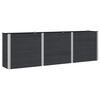 vidaXL Vrtna visoka greda Črna 300 x 50 x 91 cm alu.