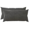 vidaXL Prevleka za blazino 2 pcs HEERLEN Temno siva 40 x 70 cm Žamet