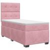 vidaXL Postelja boxspring z vzmetnico Roza 90 x 200 cm Žamet