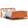 vidaXL Posteljni okvir brez vzmetnice vo&scaron;č. rjav 150x200 cm borovina