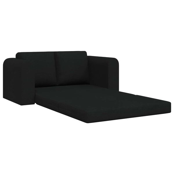 vidaXL Sofa postelja 60cm Črna blago