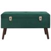 vidaXL Klop s prostorom za shranjevanje zelena 80 cm žamet