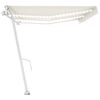 vidaXL Avtomatsko zložljiva tenda LED + senzor 600x350 cm krem