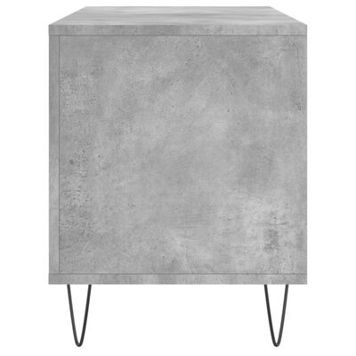 vidaXL Omarica za gramofonske plošče betonsko siva 100x38x48 cm les