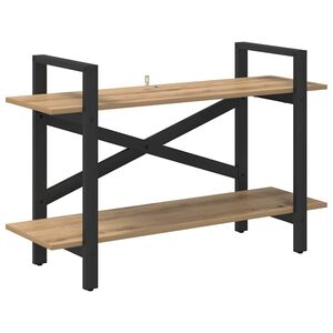 vidaXL Knjižna polica 2 nivojev 100 x 33,5 x 64 cm Inženirski les