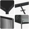 vidaXL Komplet za jedilnico v vrtu 7 pcs Črna PE ratan