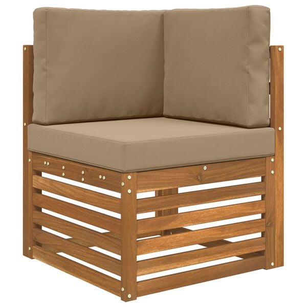 vidaXL Zunanja blazina za kavč 3 pcs Taupe Poliester