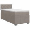 vidaXL Postelja boxspring z vzmetnico Taupe 100 x 200 cm Blago