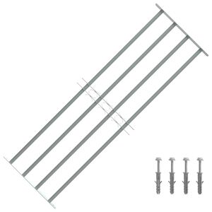 vidaXL Nastavljiva okenska rešetka s 4 prečkami 1000-1500 mm