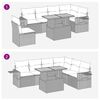 vidaXL Vrtna sedežna garnitura 7-delna z blazinami siv poli ratan