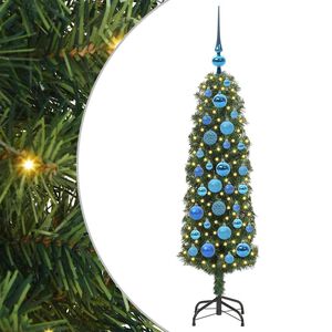 vidaXL Umestno božično drevo Zelena 120 cm PVC in Jeklo in Plastika