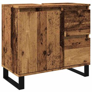 vidaXL Kopalni&scaron;ka omara za umivalnik Stari les 65x33x60 cm