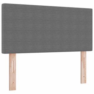 vidaXL LED glava postelje Svetlo siva 80 cm Žametna tkanina