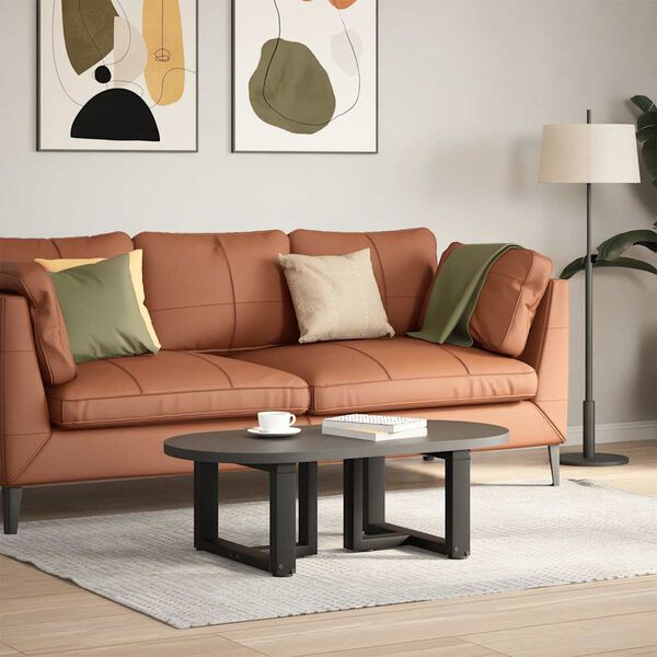 vidaXL Noge za klubsko mizico v obliki črke T, 2 kosa, črne, 40x25x(30-31) cm, jeklo