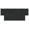vidaXL Plo&scaron;ča ograje 7 kos 1230 x 186,5 cm WPC in aluminij Črna