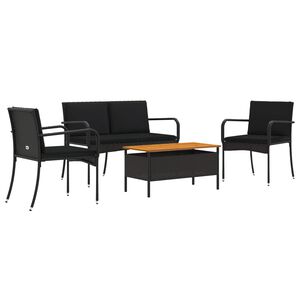 vidaXL Vrtni set z blazino jeklo