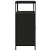 vidaXL Komoda črna 100x35x80 cm inženirski les