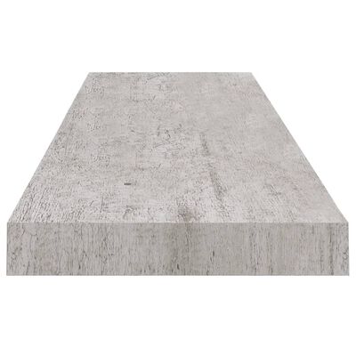 vidaXL Stenske police 2 kosa betonsko sive 90x23,5x3,8 cm MDF