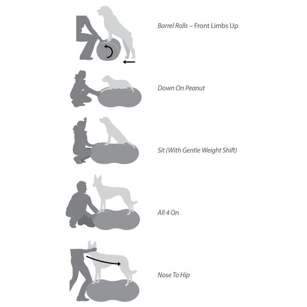 FitPAWS Pasja podloga za ravnotežje Trax Peanut 40 cm rumena