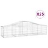 vidaXL Obokane gabion ko&scaron;are 25 kosi 200x50x40/60 cm pocinkano železo