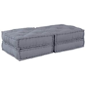 vidaXL Modularna sedežna enota 2 kos Blago Siva 140 x 70 x 36 cm