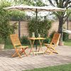 vidaXL Zložljiv bistro set 3 pcs Rjava Masiven les akacije