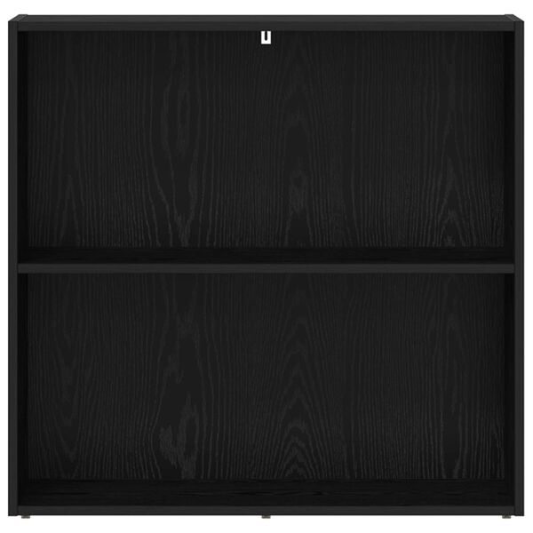 vidaXL Knjižna polica Črna Orehovina 60 x 30 x 76.5 cm Konstruiran les