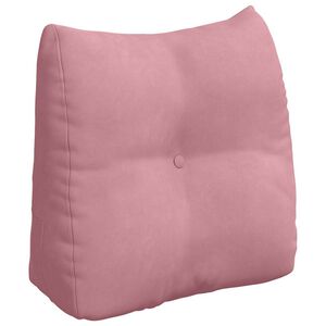 vidaXL Poglavni vzglavnik Roza 45 x 24 x 50 cm Žamet