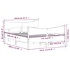 vidaXL Postelja brez vzmetnice vo&scaron;čeno rjava 140x200 cm trdna borovina