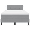 vidaXL Postelja z vzmetnico z vzmetnico Svetlo siva 120 x 200 cm blago