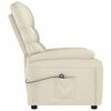 vidaXL Električni naslanjač krem umetno usnje