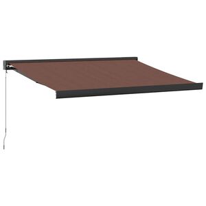 vidaXL Ročno zložljiva tenda rjava 350x250 cm