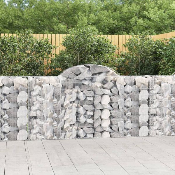 vidaXL Obokane gabion ko&scaron;are 18kosov 200x30x100/120cm pocinkano železo