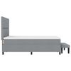 vidaXL Postelja z vzmetnico z vzmetnico Svetlo siva 160 x 200 cm blago