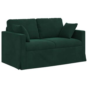 vidaXL Kavč Temno zelena 138 x 78 x 80 cm Žamet