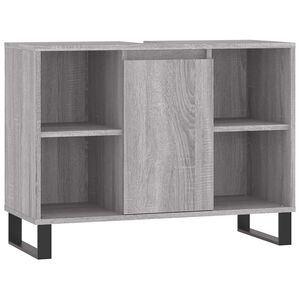 vidaXL Kopalni&scaron;ka omarica siva sonoma 80x33x60 cm inženirski les