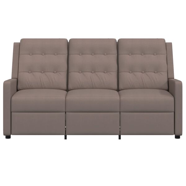 vidaXL Masažni trosed taupe blago