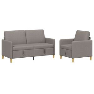 vidaXL Sofa set z shrambo 2 kos Taupe Poliester