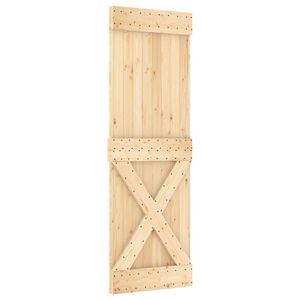 vidaXL Drsna vrata NARVIK Naravna in črna 70 x 210 cm (152,5 cm)