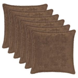 vidaXL Prevleka za blazino 6 kos HOUTEN Svetlo rjava 30 x 30 cm