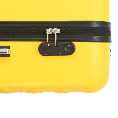 vidaXL Trdi potovalni kovčki 3 kosi rumeni ABS