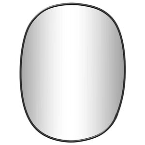 vidaXL Stensko ogledalo črno 40x30 cm