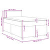 vidaXL Box spring postelja z vzmetnico krem 120x190 cm blago