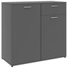 vidaXL Komoda siva 80x36x75 cm iverna plo&scaron;ča
