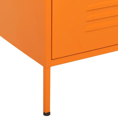 vidaXL Predalnik oranžna 80x35x101,5 cm jeklo